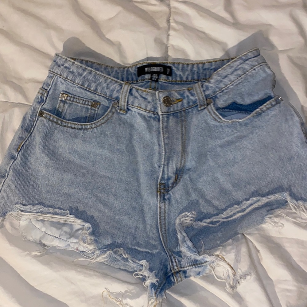 Cut off denim shorts